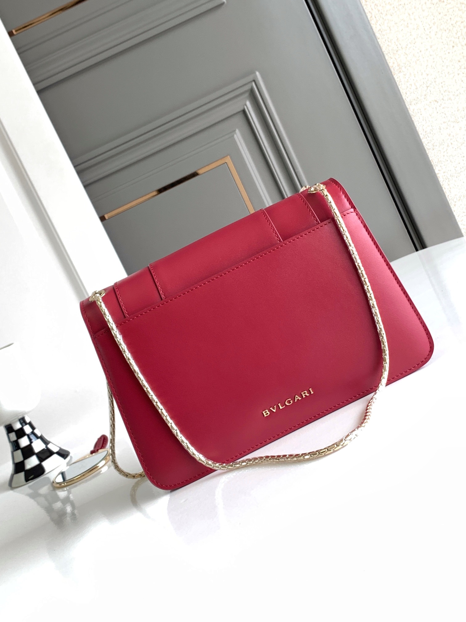 Bvlgari Serpenti Forever Medium Crossbody Bag Red